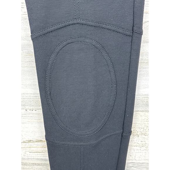 Burberry Brit Womens Large Black Knit Riding Zip Skinny Leggings Designer - Picture 4 of 7